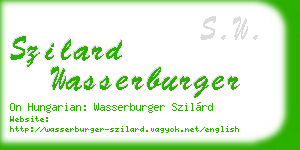 szilard wasserburger business card